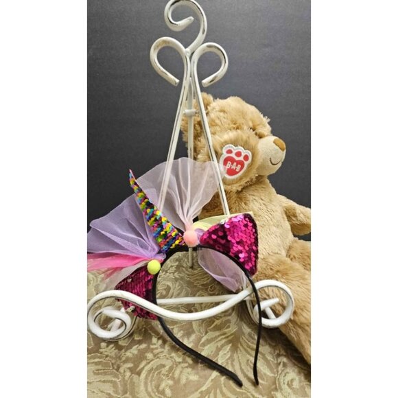 Unicorn Sequin Headband with Tulle Accents - Picture 1 of 6